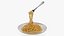 Cooked Spaghetti with Fork