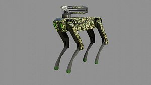Robotic Dog with Arm - Low Poly PBR- Game Ready 3D