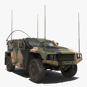 3D mobility protected vehicle hawkei model