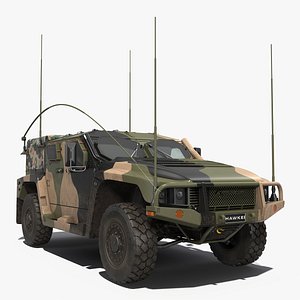 High Mobility Protected Vehicle Hawkei PMV 4x4 Camo 3D Model