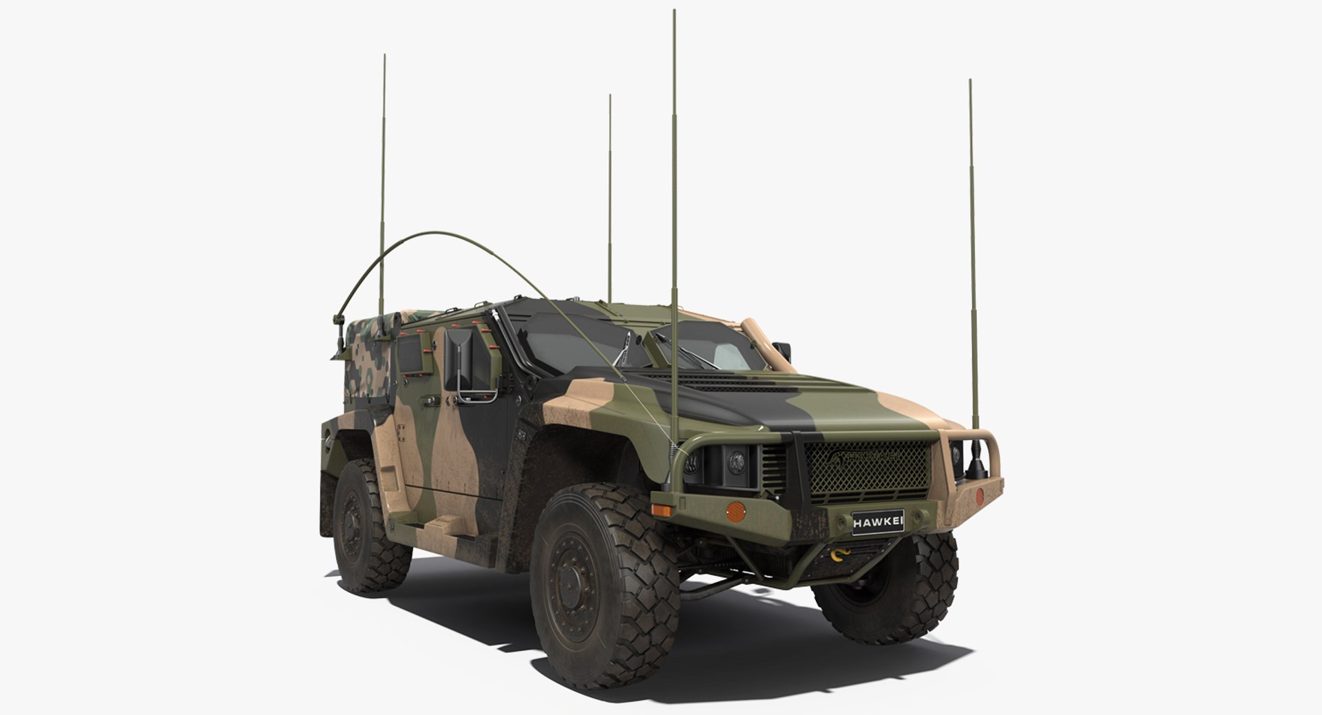 High Mobility Protected Vehicle Hawkei PMV 4x4 Camo 3D Model 3D model preview