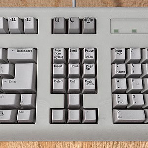 3d model keyboard scanline keys