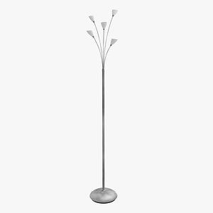 3d model standing lamp 5 lampshades