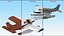Single Engine Seaplane Piper PA-28 Cherokee 3D model