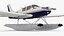 Single Engine Seaplane Piper PA-28 Cherokee 3D model