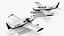 Single Engine Seaplane Piper PA-28 Cherokee 3D model
