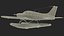 Single Engine Seaplane Piper PA-28 Cherokee 3D model