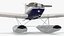 Single Engine Seaplane Piper PA-28 Cherokee 3D model