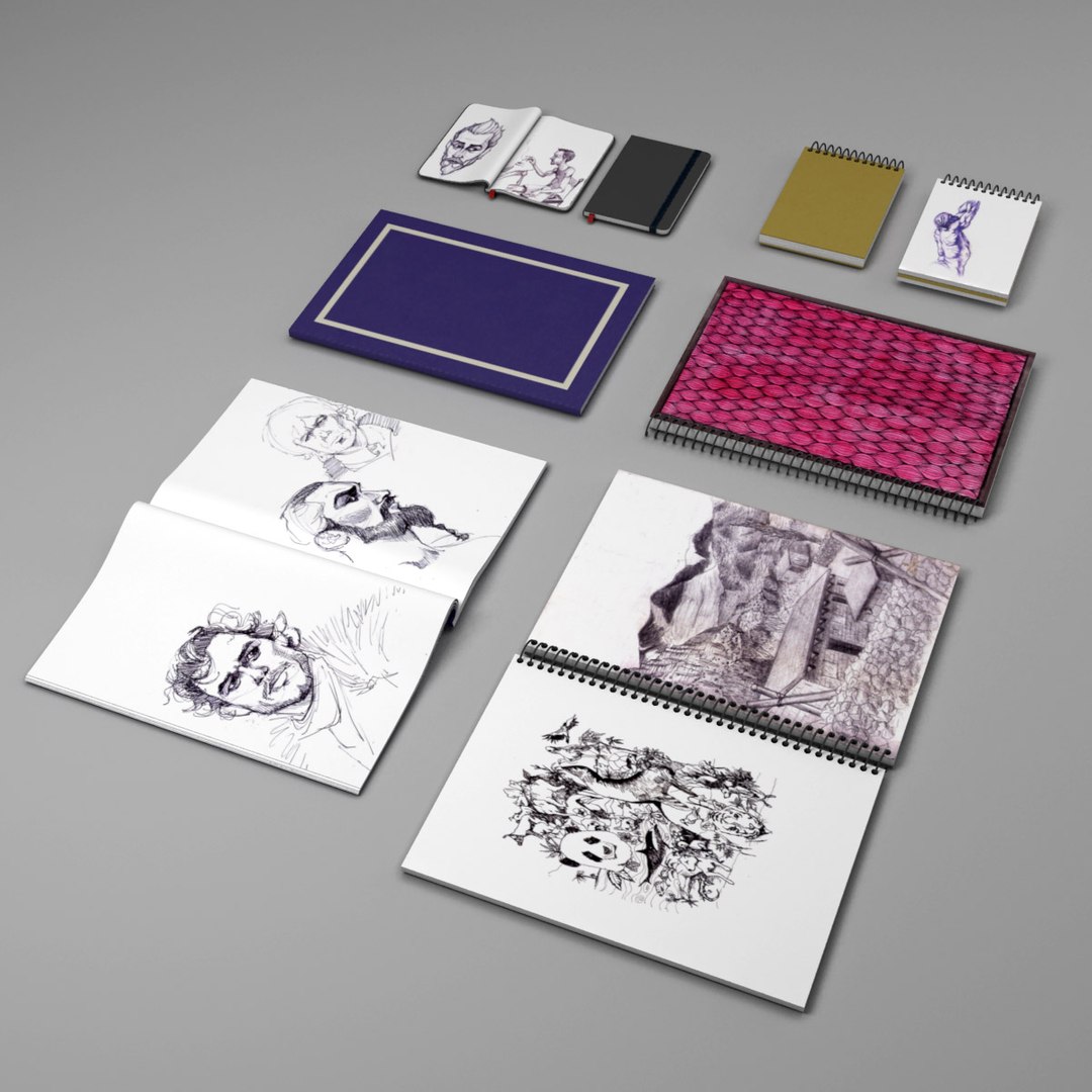 3ds max notebooks drawings