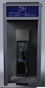telefone publico c4d