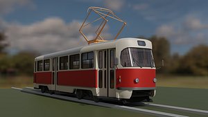 3D Tram Tatra T3 Czech Russian Soviet Union Game Ready