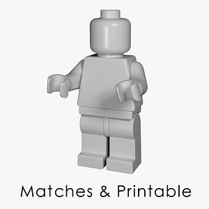 3D model lego minifigure matches real object