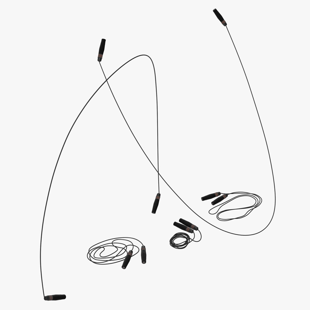 Exercise Jump Ropes 3D Models Set 3D model preview