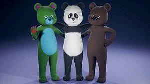 3D FurSuit Bear model
