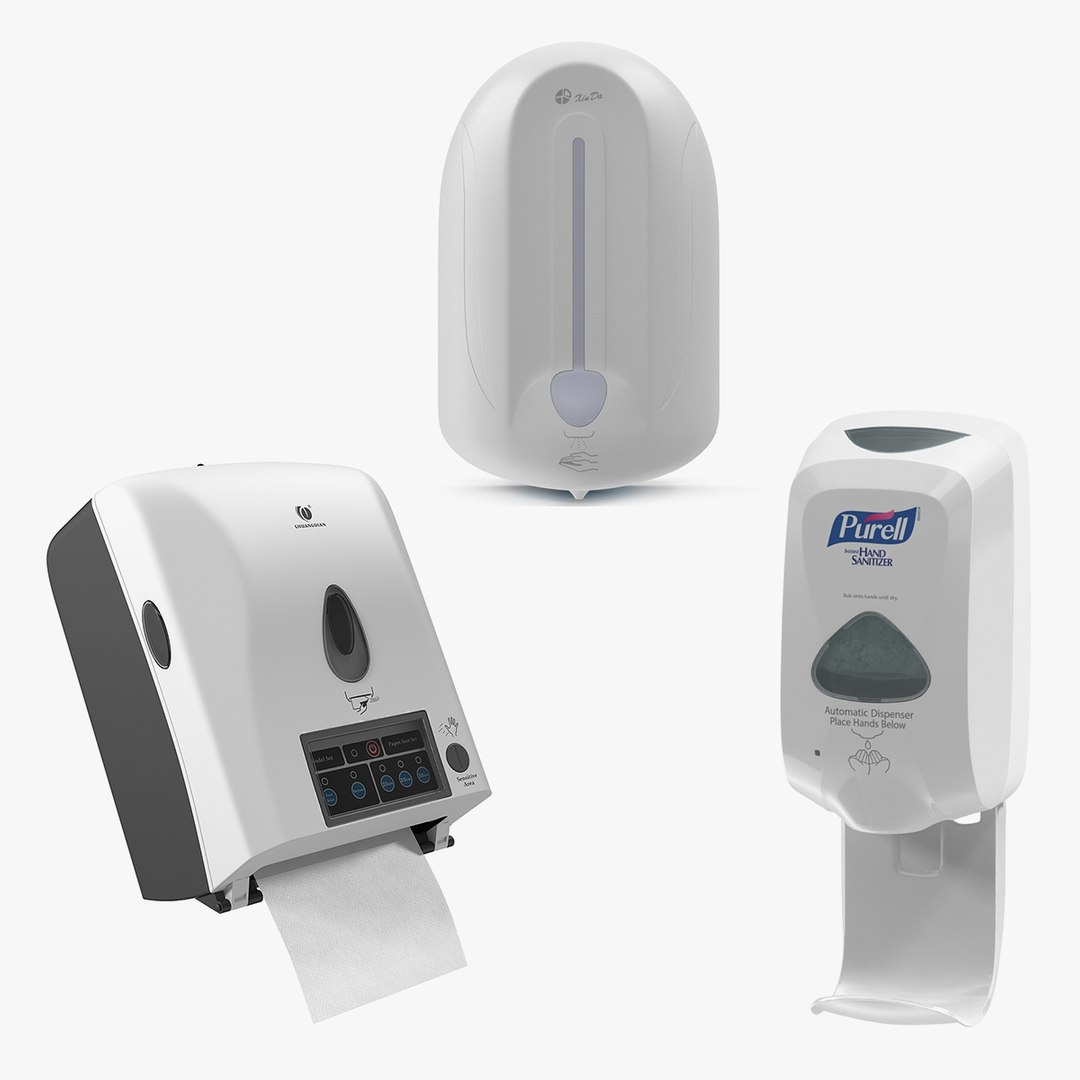Dispensers Collection 3D model preview