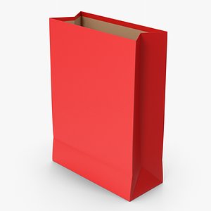 Red Paper Bag 3D model
