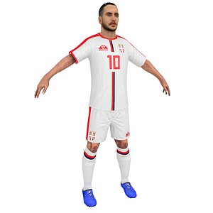 3D soccer player 2018 model