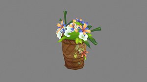 A basket of flowers model