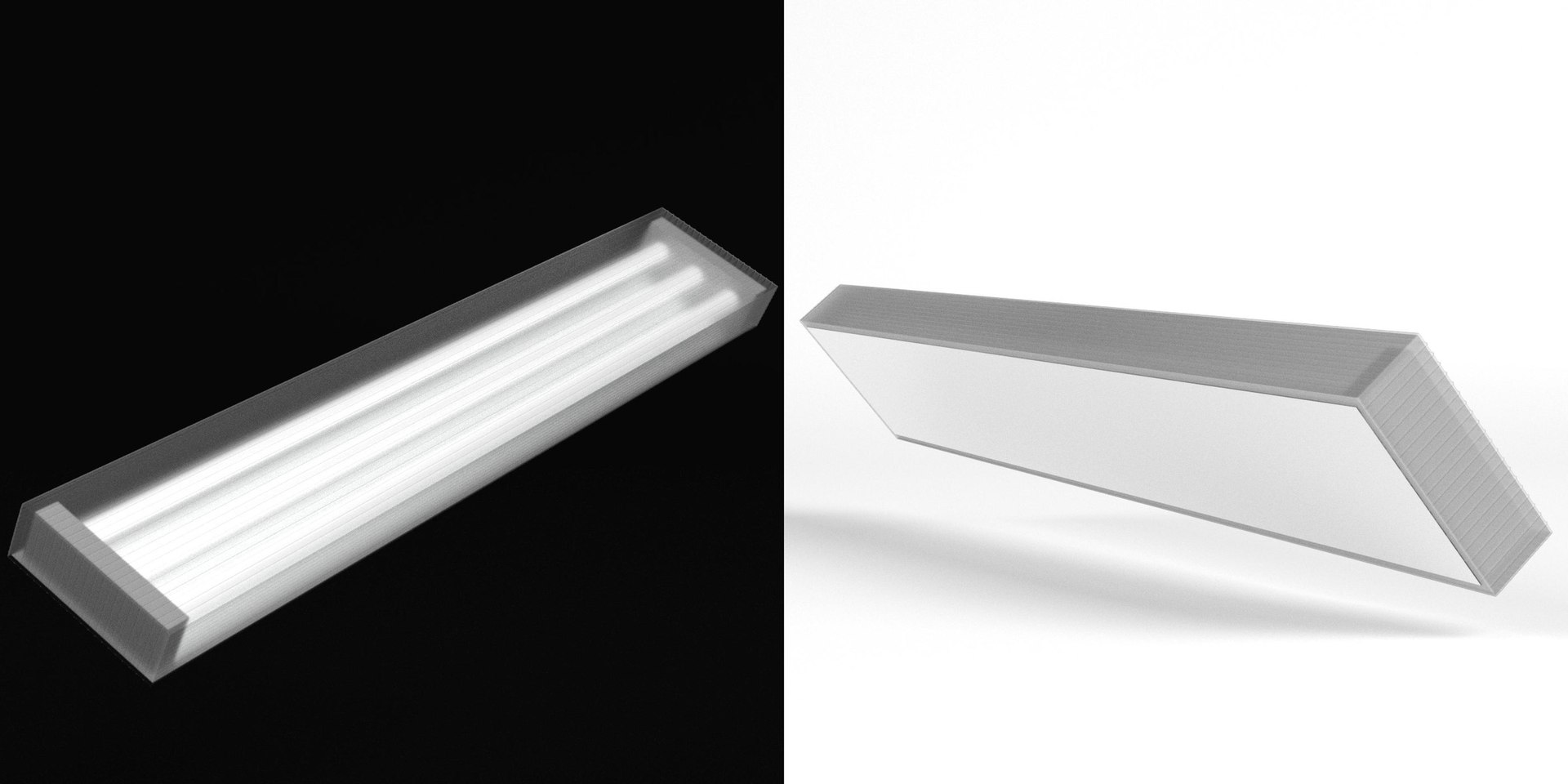 Industrial old fluorescent lamp 3D TurboSquid 2182758