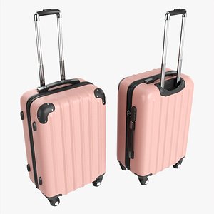 Suitcase hardshell medium on wheels 3D model