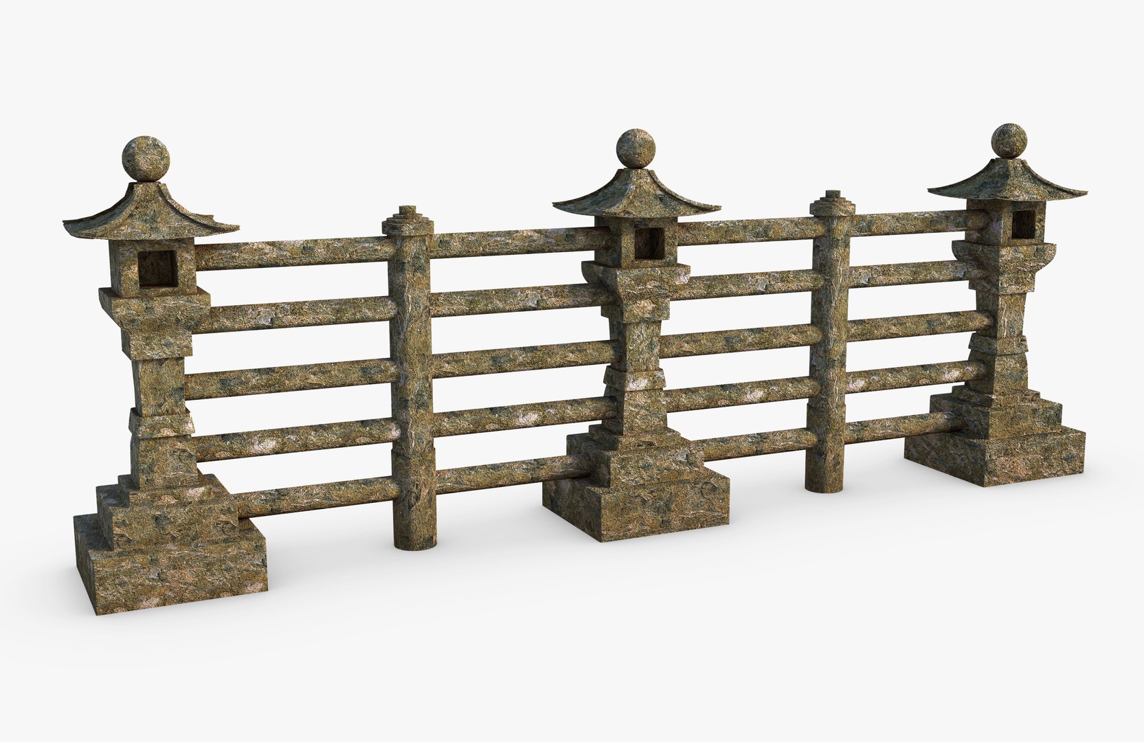 Fence Asian Asia 3D - TurboSquid 1360085