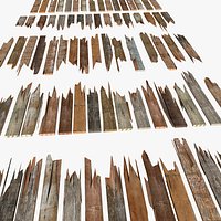 Wooden Broken Plank Damage Plank Lumber Sawdust Debris Collection