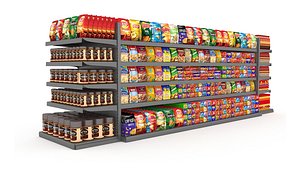 3D 3D nuts and chips store model