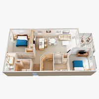 3D Floor Plan Scene 1
