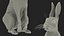 White Hare  Animated Rigged