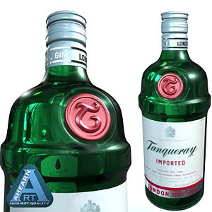 realistic tanqueray bottle dxf