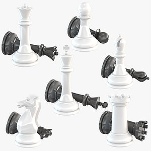 3D chessmen set model