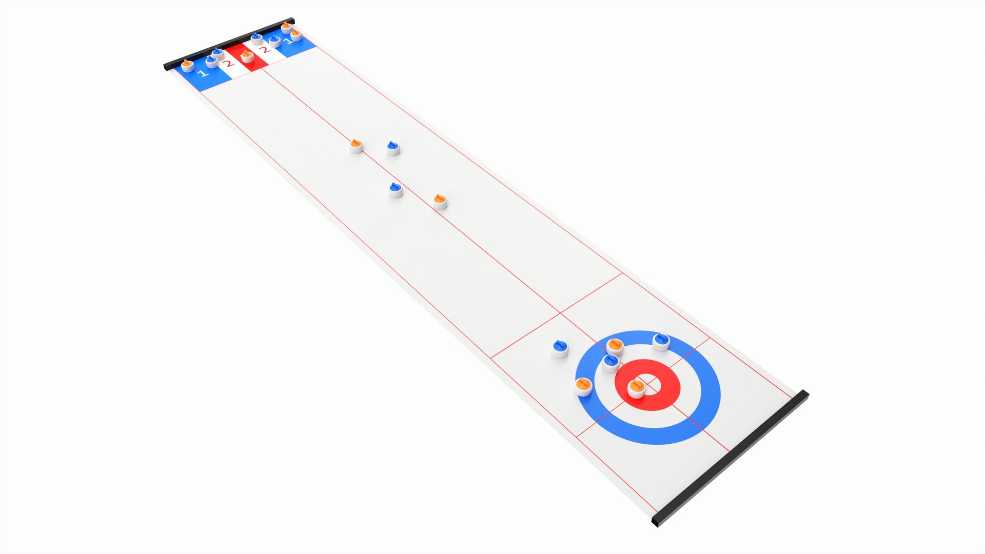 Curling and Shuffle Board Table Game 3D model - TurboSquid 2183642