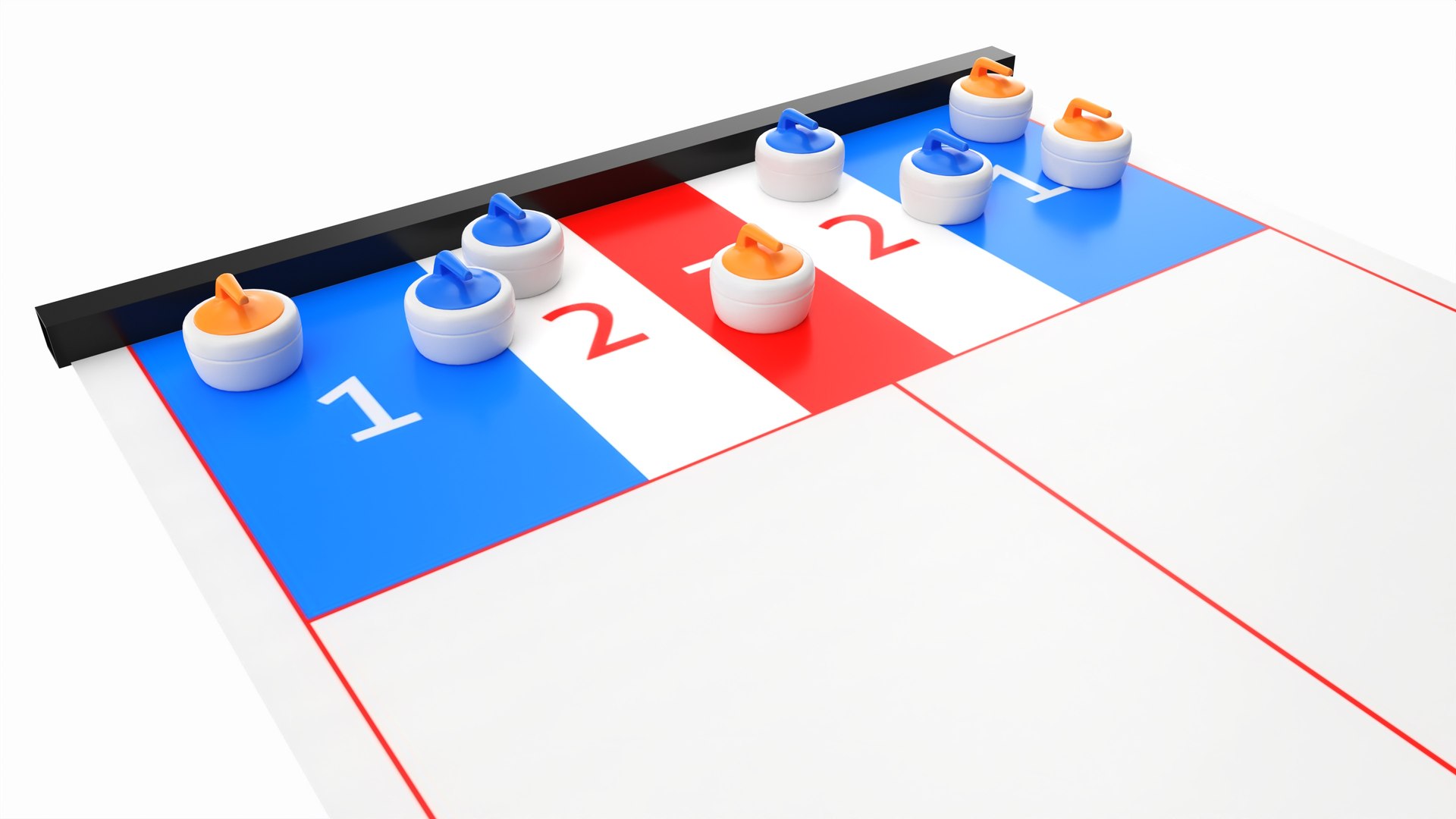Curling and Shuffle Board Table Game 3D model - TurboSquid 2183642