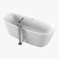 Ideal Standard Dea Flee standing Oval Bath &amp; Faucet Set