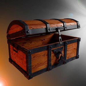 Chest Wood and Metal