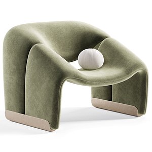 3D model Artifort Groovy lounge chair by Pierre Paulin