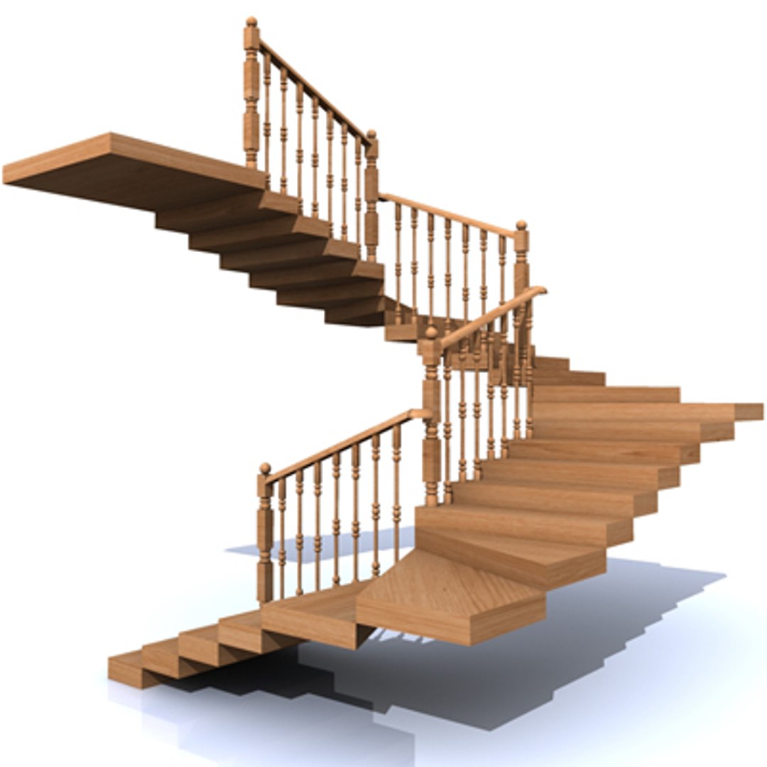 3d Stair Wood Model