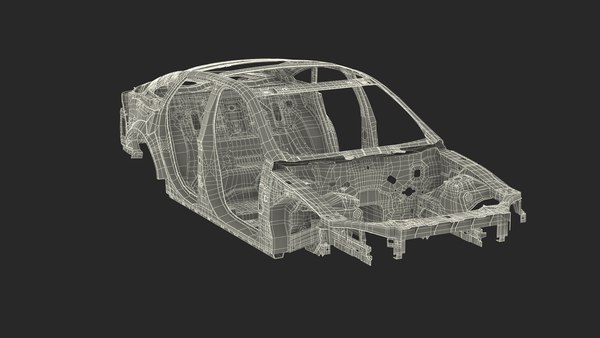 modelo 3d Estructura del marco del coche - TurboSquid 2208617