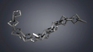 chain metal Chains group of chain links 3D model
