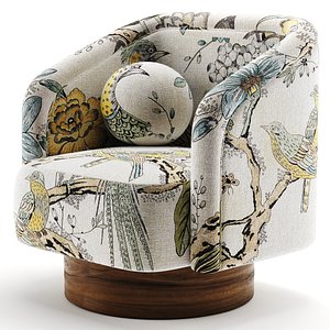 3D model Contemporary Barrel Armchair