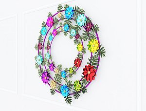 Decorative Metal plants with gold stainless m8