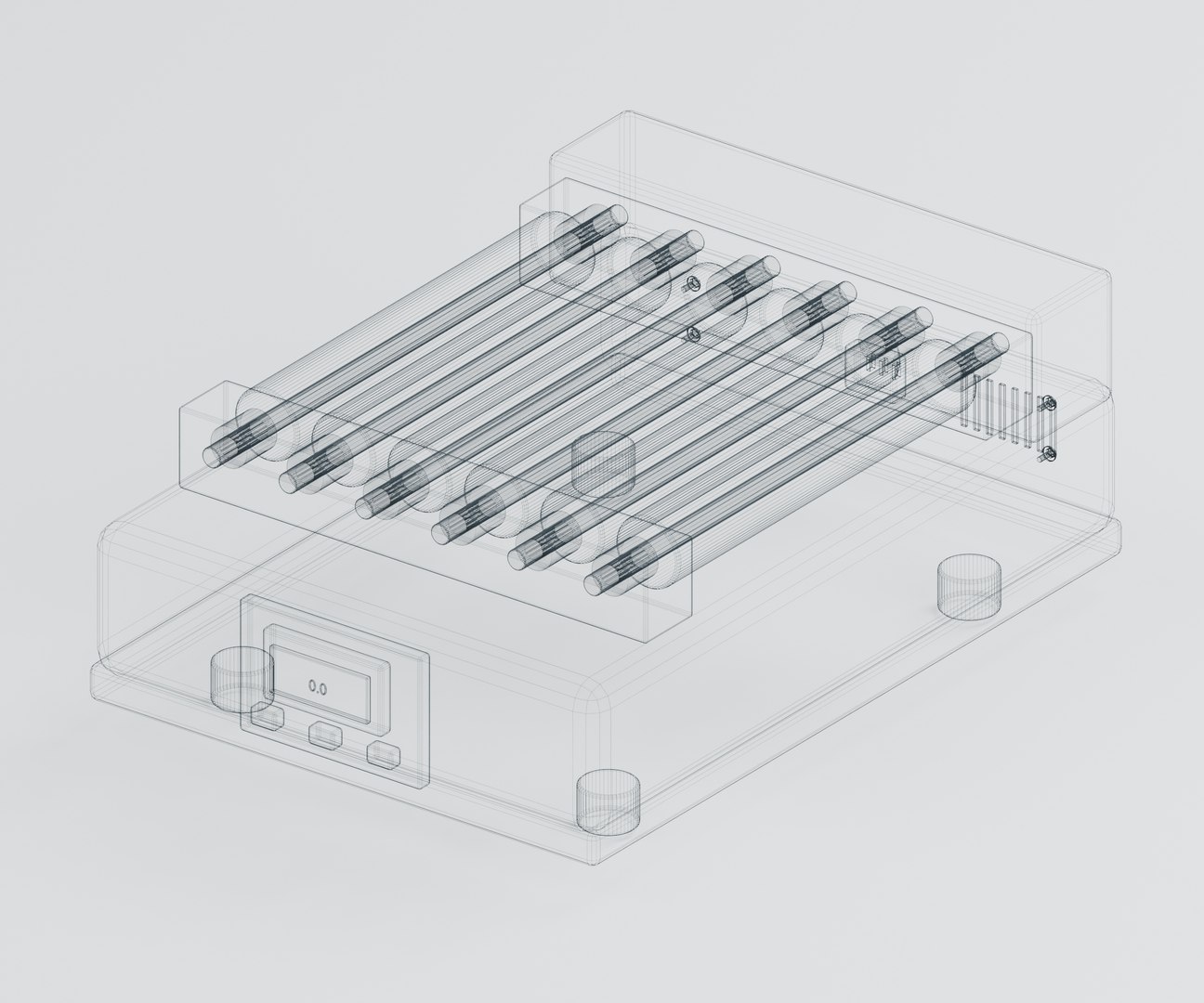 3D Six Roller Laboratory Tube Mixer https://p.turbosquid.com/ts-thumb/VK/Ntp0Cw/cP/06_wire/jpg/1790989752/1920x1080/fit_q87/262ac405778625466eedbb46c6538daf0cf9a001/06_wire.jpg