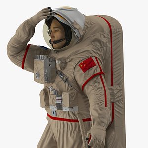3D Chinese Astronaut Space Suit Haiying Rigged