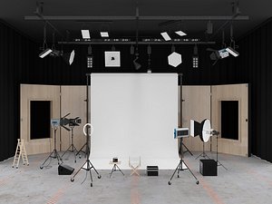 3D Photography Studio Scene