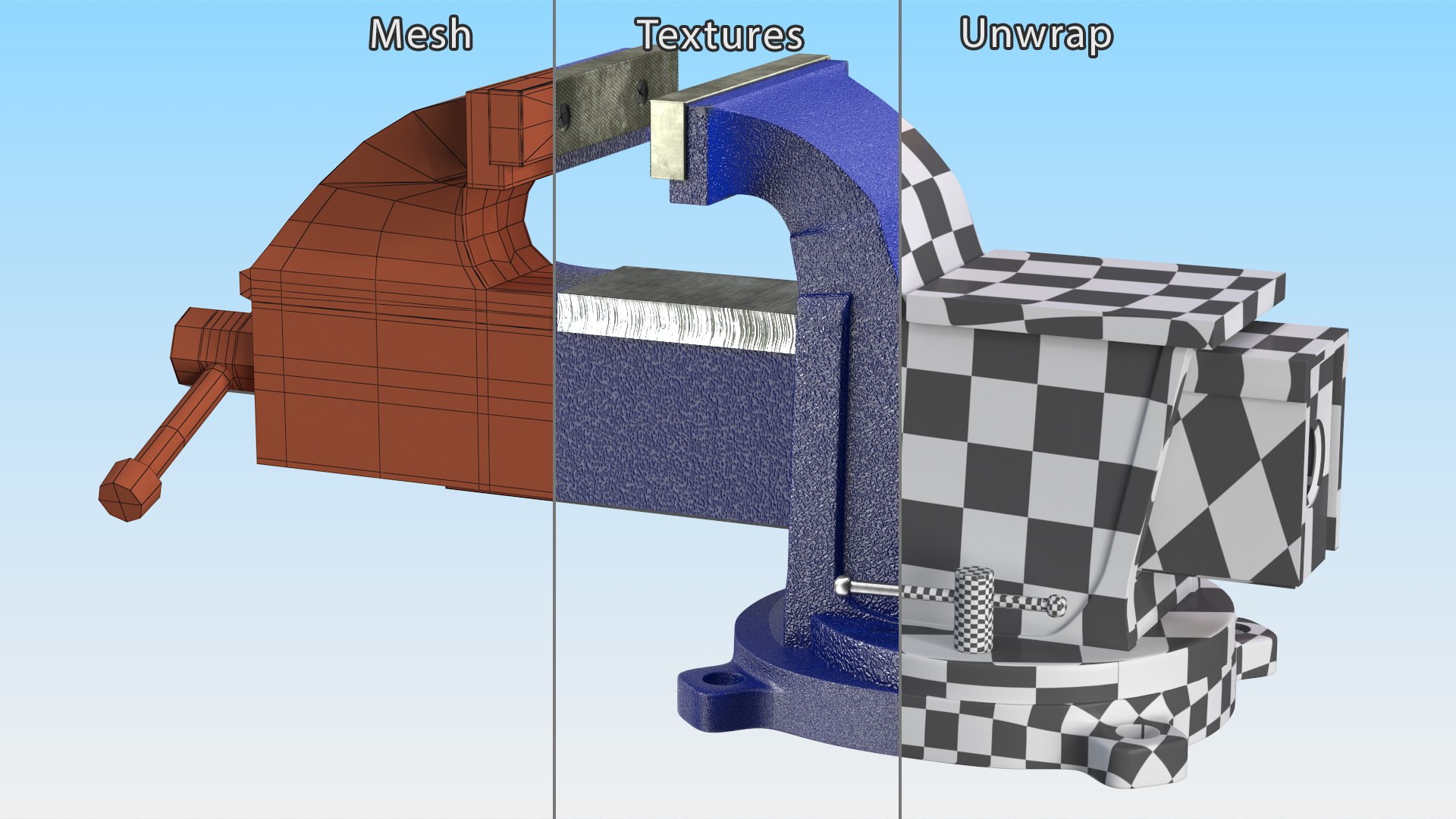 3D General Purpose Bench Vise - TurboSquid 2146609