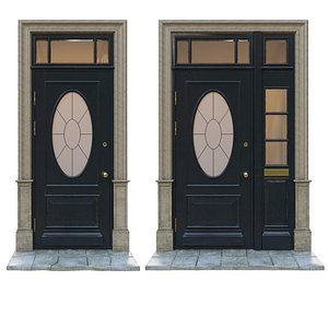 3D classic doors entrance model