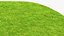 Round Soil Ground Cross Section with Green Grass Fur