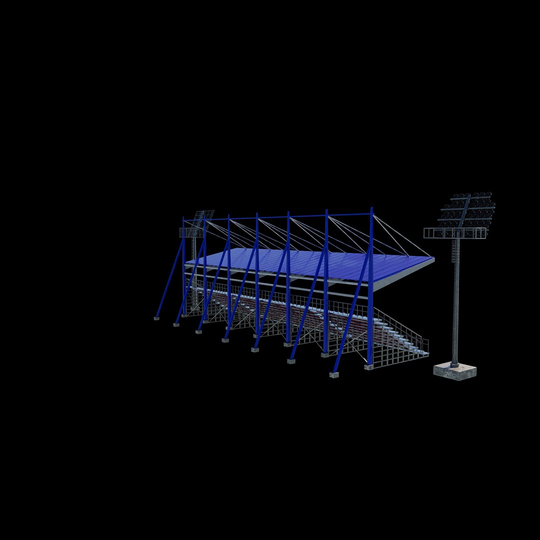 Stadium Seating Tribune With Light 3D Model 3D Model - TurboSquid 2461031
