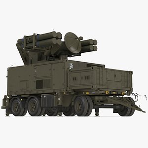 Crotale NG Air Defense Missile System Rigged for Maya 3D
