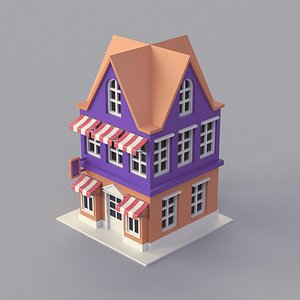 Cartoon Dutch Building 01 model